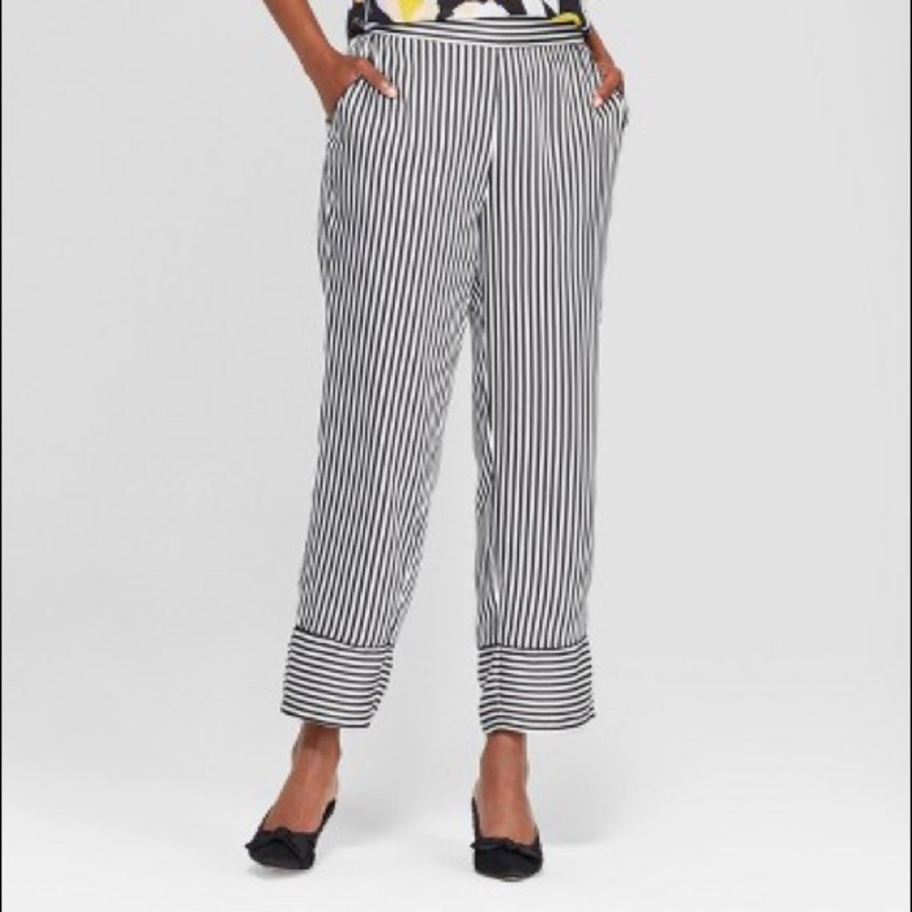 Who What Wear Striped Pajama Dress Pant